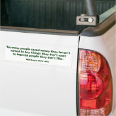 Will Rogers voor Stuff Bumpersticker (Op Truck)