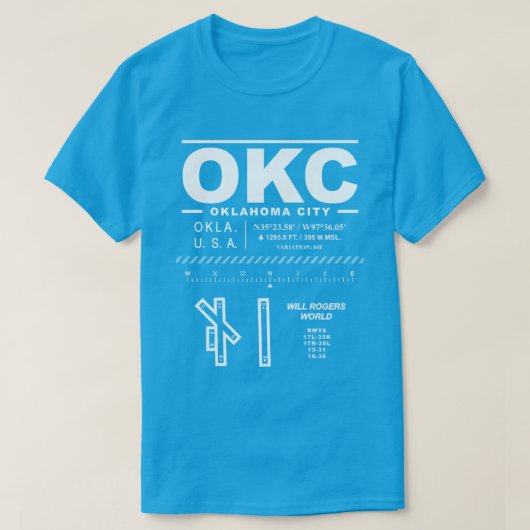 Will Rogers World Airport OKC T-Shirt (Design voorkant)