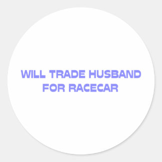 Will ruilt man voor racewagen ronde sticker