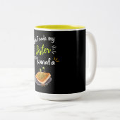 Will ruilt mijn zuster voor Kunafa Funny Meme Tweekleurige Koffiemok (Voorkant rechts)