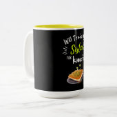 Will ruilt mijn zuster voor Kunafa Funny Meme Tweekleurige Koffiemok (Voorkant links)