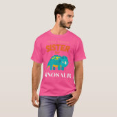 Will ruilt zus voor dinosaurus Funny Dinosaur T-shirt (Voorkant volledig)