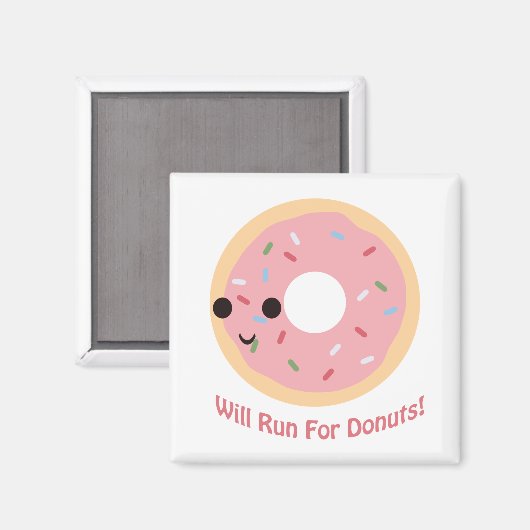 Will run for Donuts Magneet (Voorkant / Achterkant)