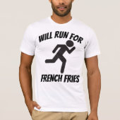 WILL RUN VOOR FRIET, Grappige T-shirts (Voorkant)