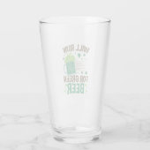 Will Run voor Green Beer St Patricks Day Running Glas (Achterkant)