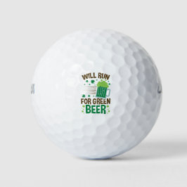 Will Run voor Green Beer St Patricks Day Running Golfballen