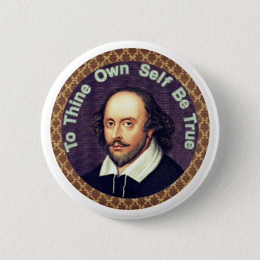 Will Shakespeare Ronde Button 5,7 Cm (Voorkant)