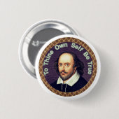 Will Shakespeare Ronde Button 5,7 Cm (Voorkant /achterkant)
