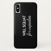 Will Squat for Cupcakes iPhone Case (Achterkant)