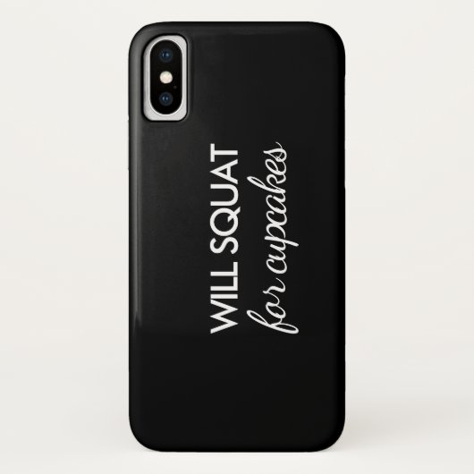 Will Squat for Cupcakes iPhone Case (Achterkant)