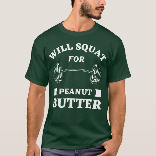Will Squat For Peanut Butter aesthetic 70s music v T-shirt (Voorkant)