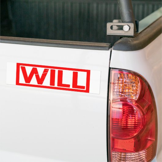 Will Stamp Bumpersticker (Op Truck)