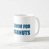 Will Swim voor Doughnuts, grappig cadeau Koffiemok (Voorkant rechts)