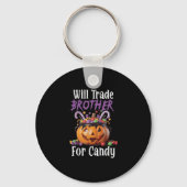 Will Trade Brother For Candy Funny Halloween Girls Sleutelhanger (Voorkant)