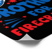 Will Trade Brother voor Firecrackers Funny USA 4th Poster (Hoek)