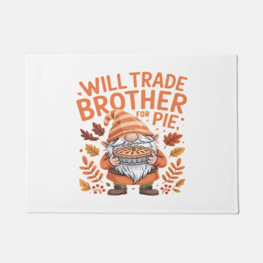 Will Trade Brother voor taart kabouters Thanksgivi Deurmat (Voorkant)
