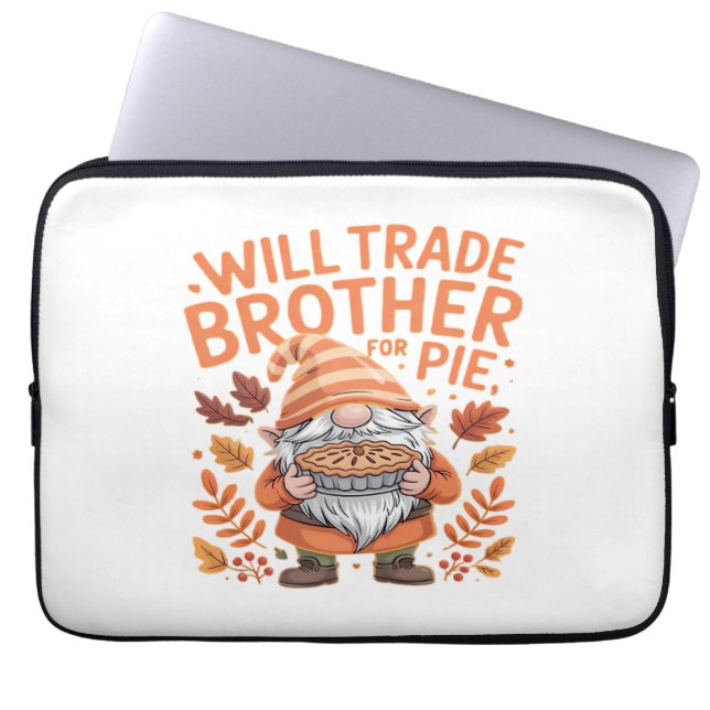 Will Trade Brother voor taart kabouters Thanksgivi Laptop Sleeve (Voorkant)