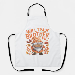 Will Trade Brother voor taart kabouters Thanksgivi Schort