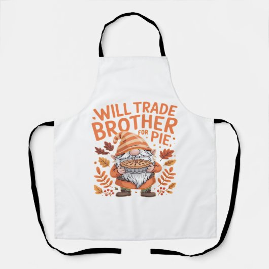 Will Trade Brother voor taart kabouters Thanksgivi Schort (Voorkant)