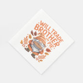 Will Trade Brother voor taart kabouters Thanksgivi Servet (Hoek)