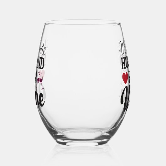 Will Trade echtgenoot voor wijn Stemless glas (Links)