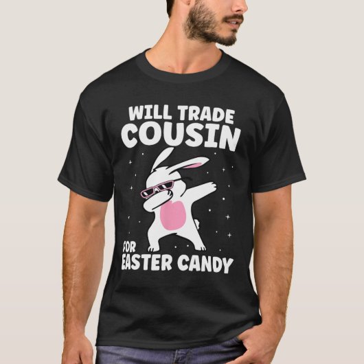 Will trade neef voor Snoep bij Pasen T-shirt (Voorkant)