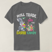 Will Trade Opa For Easter Candy Funny Family Girls T-shirt (Design voorkant)
