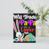 Will Trade Papa for Easter Eggs Briefkaart (Staand voorkant)