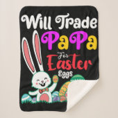 Will Trade Papa for Easter Eggs Sherpa Deken (Voorkant)