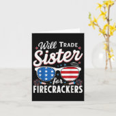 Will Trade Sister Voor Firecrackers Grappig 4e van Kaart (Gele Bloem)
