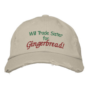 Will Trade Sister voor Gingerbread! Geborduurde pe Pet