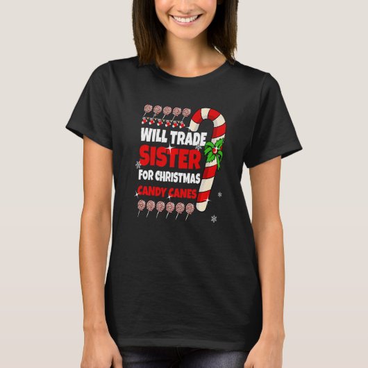 Will Trade Sister voor kerstsnoepjes Boy Gi T-shirt (Voorkant)