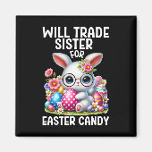 Will Trade Sister voor Snoep Paasjongen Paasbrot Magneet (Voorkant)