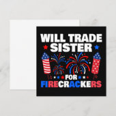 Will Trade Sister voor voetzoekers 4 juli Kaart (Voorkant / Achterkant)