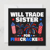Will Trade Sister voor voetzoekers 4 juli Kaart (Voorkant)
