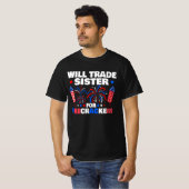 Will Trade Sister voor voetzoekers 4 juli T-shirt (Voorkant volledig)