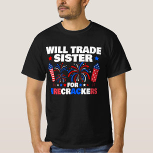 Will Trade Sister voor voetzoekers 4 juli T-shirt