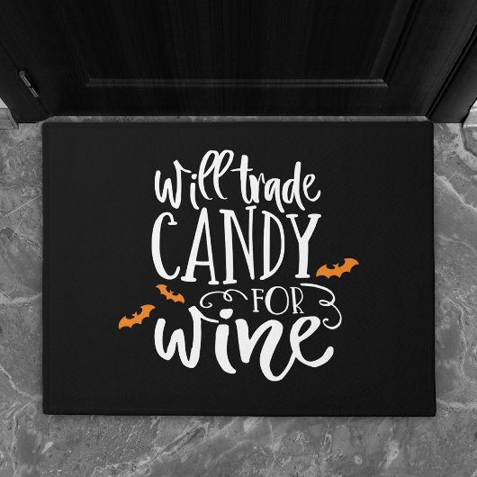Will Trade Snoep for Wine | Cute Halloween Humor Deurmat