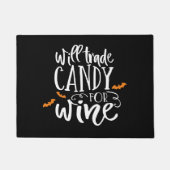 Will Trade Snoep for Wine | Cute Halloween Humor Deurmat (Voorkant)