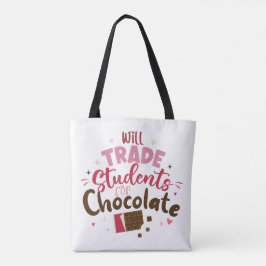 Will Trade Studenten voor Chocolate Funny Valentij Tote Bag