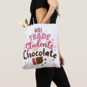Will Trade Studenten voor Chocolate Funny Valentij Tote Bag (Dichtbij)