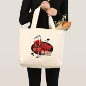 Will Trade Wine for Husband Grote Tote Bag (Voorkant (product))