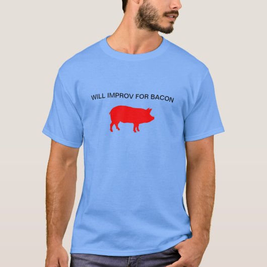 Will verbetert Bacon T-shirt (Voorkant)