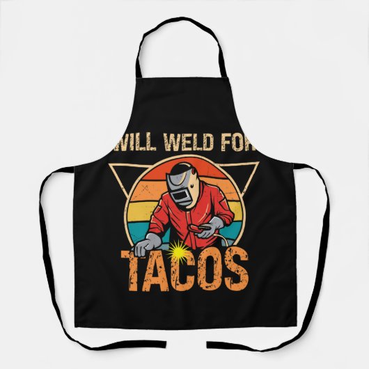 Will Weld for Tacos Welder Welding Costume Weld Schort (Voorkant)