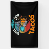 Will Weld for Tacos Welders Gift Spandoek (Verticaal)