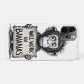 Will Work for Bananas - Humorous Monkey Sketch Case-Mate iPhone Case (Achterkant (horizontaal))