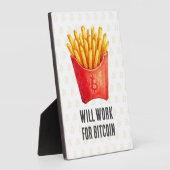 Will Work For Bitcoin Fotoplaat (Zijkant)