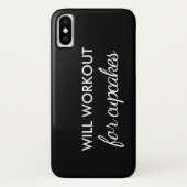 Will Workout for Cupcakes iPhone Case (Achterkant)