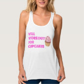 Will Workout for Cupcakes Tanktop (Voorkant)