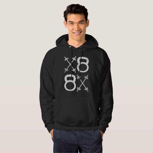 Will Workout For Donuts Sprinkles Retro Hoodie (Voorkant volledig)